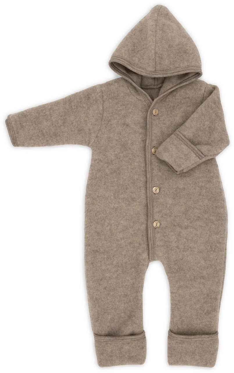 Wollfleece Overall Walnuss melange
