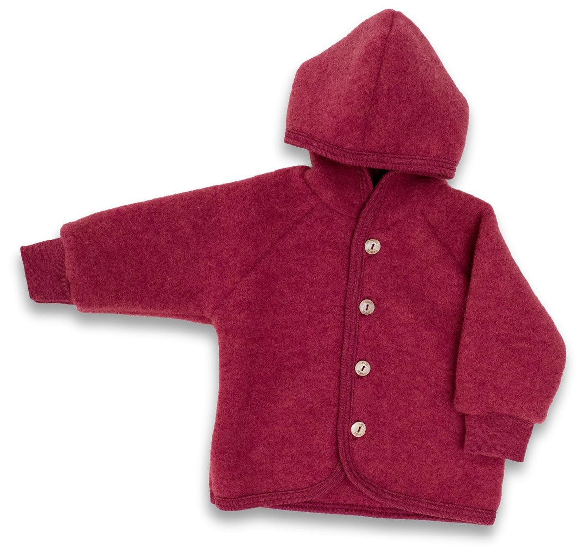 Wollfleece Jacke mit Kapuze Jaspis