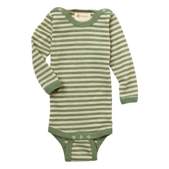 Body langarm, sage green melange/nature