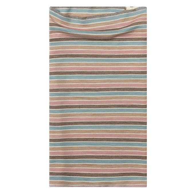 Schlauchschal Wolle/Seide Pastell geringelt