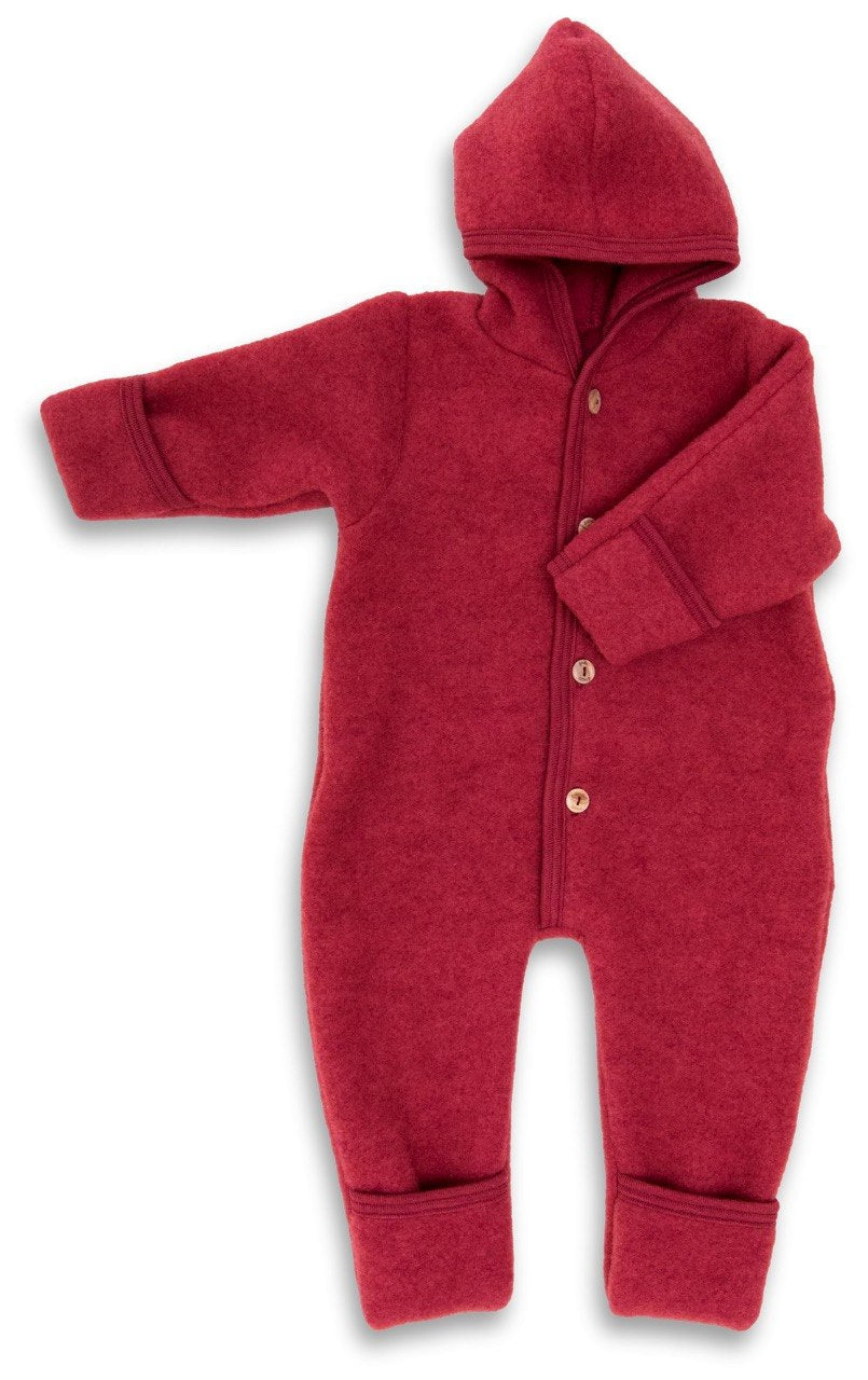 Wollfleece Overall mit Kapuze Jaspis