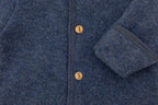 Wollfleece Overall blau melange