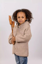 Wollfleece Jacke, 98/104, sand melange