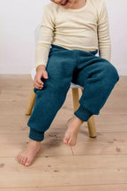 Schurwolle Hose Pazifik blau