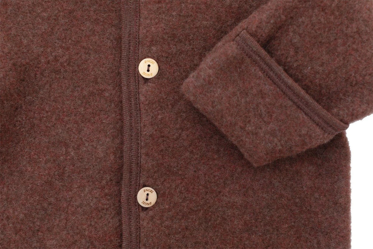 Wollfleece Overall mit Kapuze