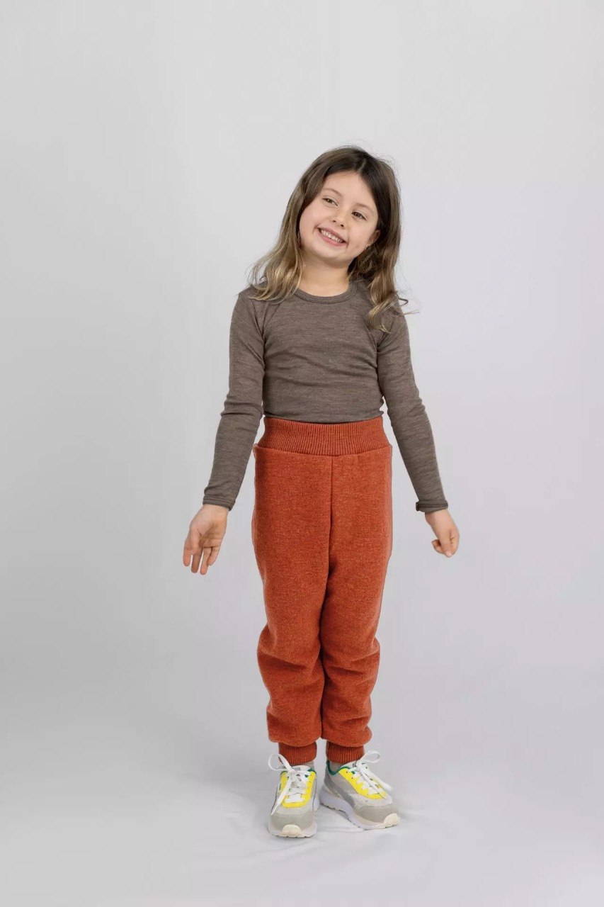 Schurwolle Hose magma melange