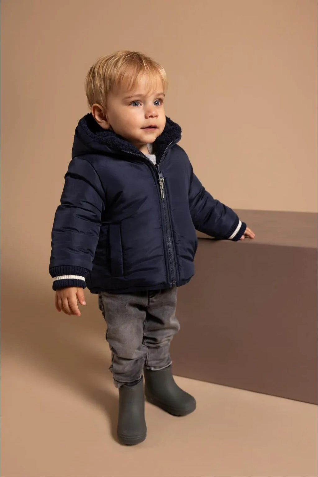 Winterjacke reversible blue